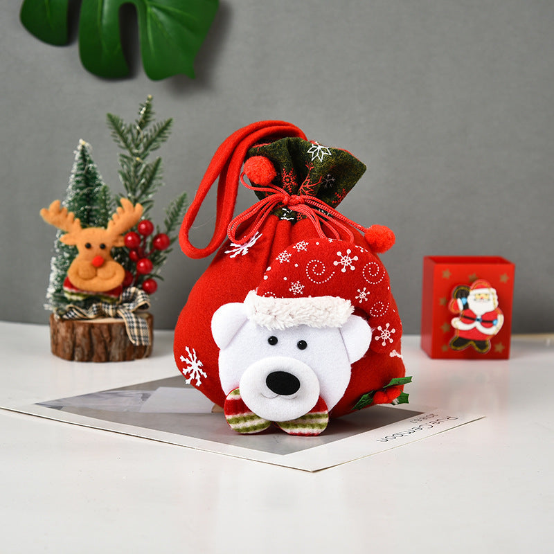 Cute Christmas Gifts Santa Doll Gift Bag