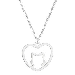 Diamond Cat Necklace