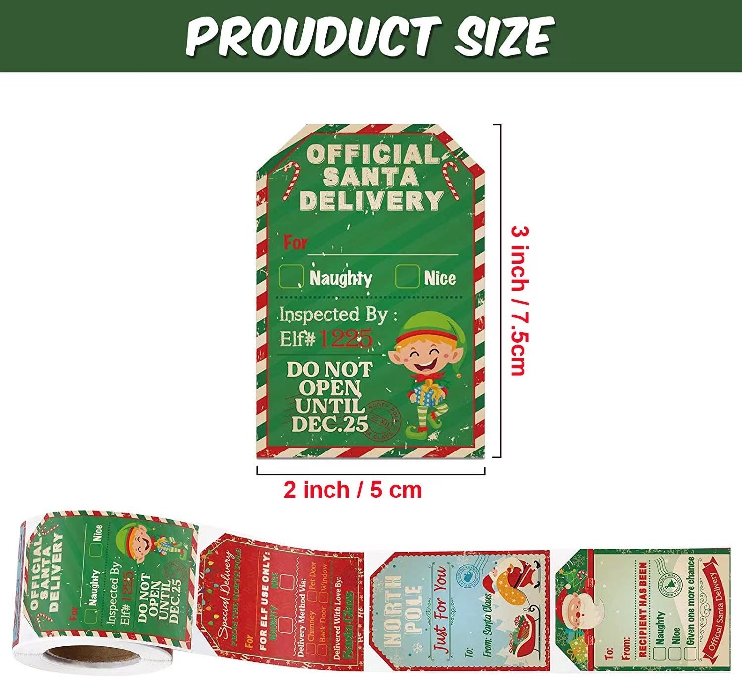 Christmas Stickersroll Stickers