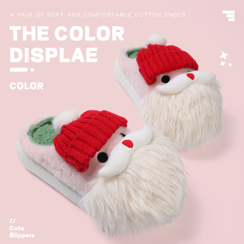 Cute Christmas Santa Claus Home Slippers